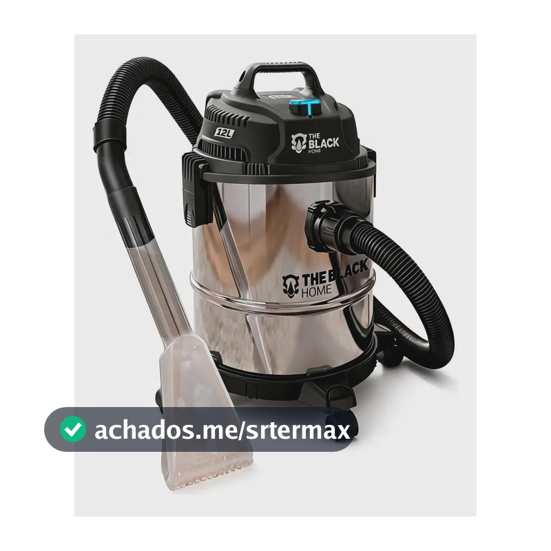 Aspirador Pó Água Inox Turbo 1200w 12 Litros + Bico Extrator Cinza 220v