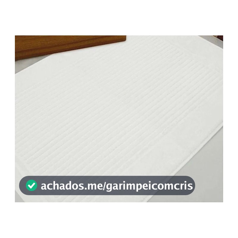 Tapete de Banheiro Buddemeyer Canelado Branco em Algodão 48 cm x 75 cm