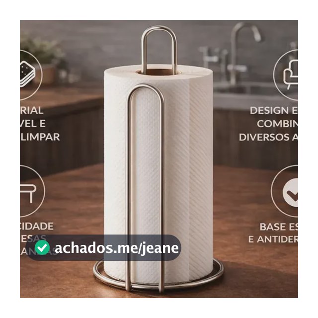 Porta Toalha Rolo Suporte Guardanapo Papel Toalha Mesa Posta Cor Cromado