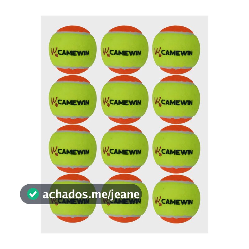Bolas de Beach Tennis Profissionais Camewin Kit 12 Unidades