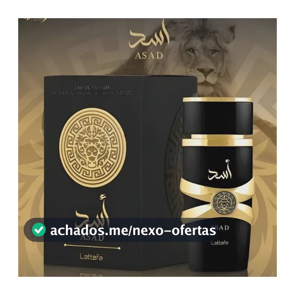 Perfume Asad Black Lattafa Masculino Árabe 100ml