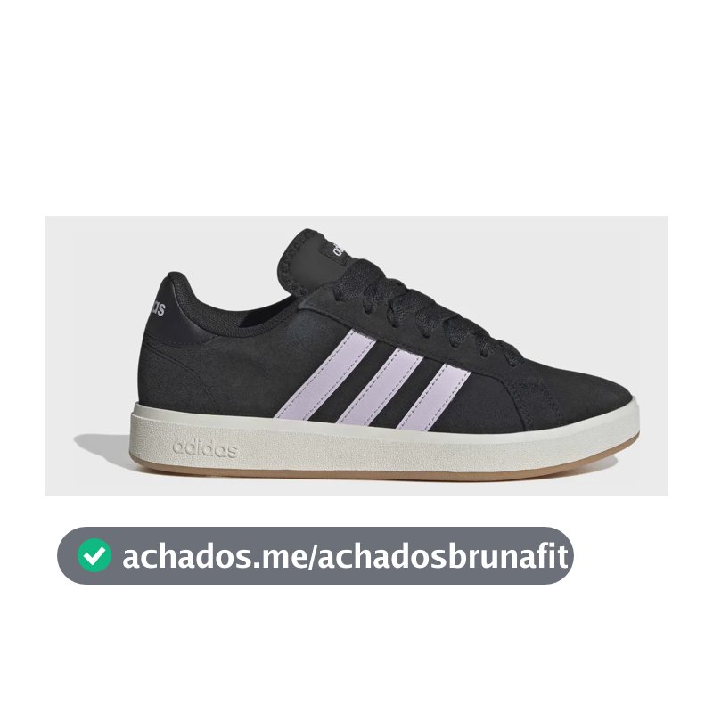 Tênis Feminino Grand Court Base 00s adidas Cblack/icelav/owhite Liso 37 Br
