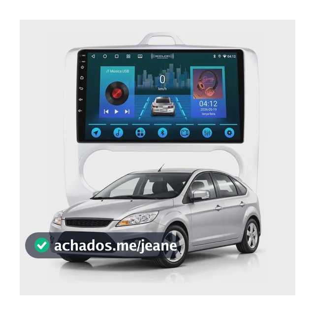 Multimídia Android Auto Ford Focus 2009 A 2013 2+64gb 9p