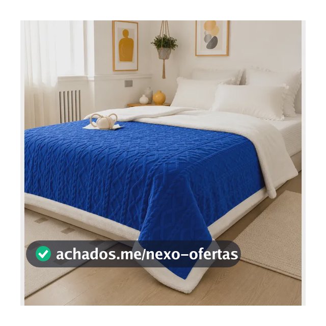Cobertor Manta De Casal 2,00x1,80 Canelada Sherpa Cores