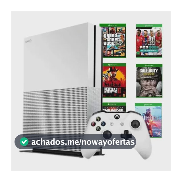 Microsoft Xbox One S 500 Gb 1 Controle + 3 Jogos Branco