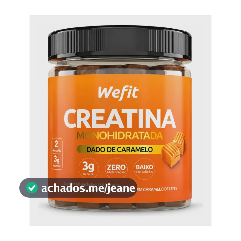 Suplemento en dado de caramelo creatina WeFit Linha Essence Creatina Dado de Caramelo sabor caramelo x 390g