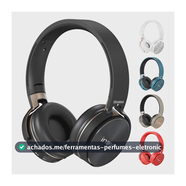 Fone Ouvido Bluetooth Regulável Com Microfone E Redução Ruíd