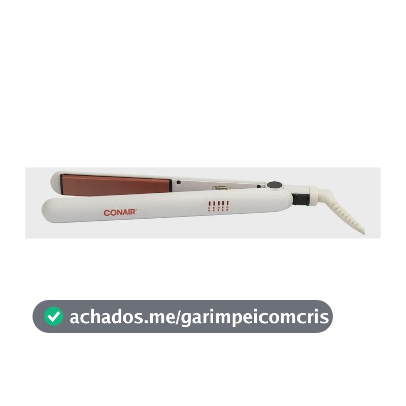 Prancha De Cabelo Conair Double Ceramic Óleo De Coco Bivolt Branco