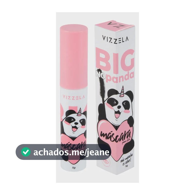 Máscara Para Cílios Big No Panda Black Preto Peel Off Preto