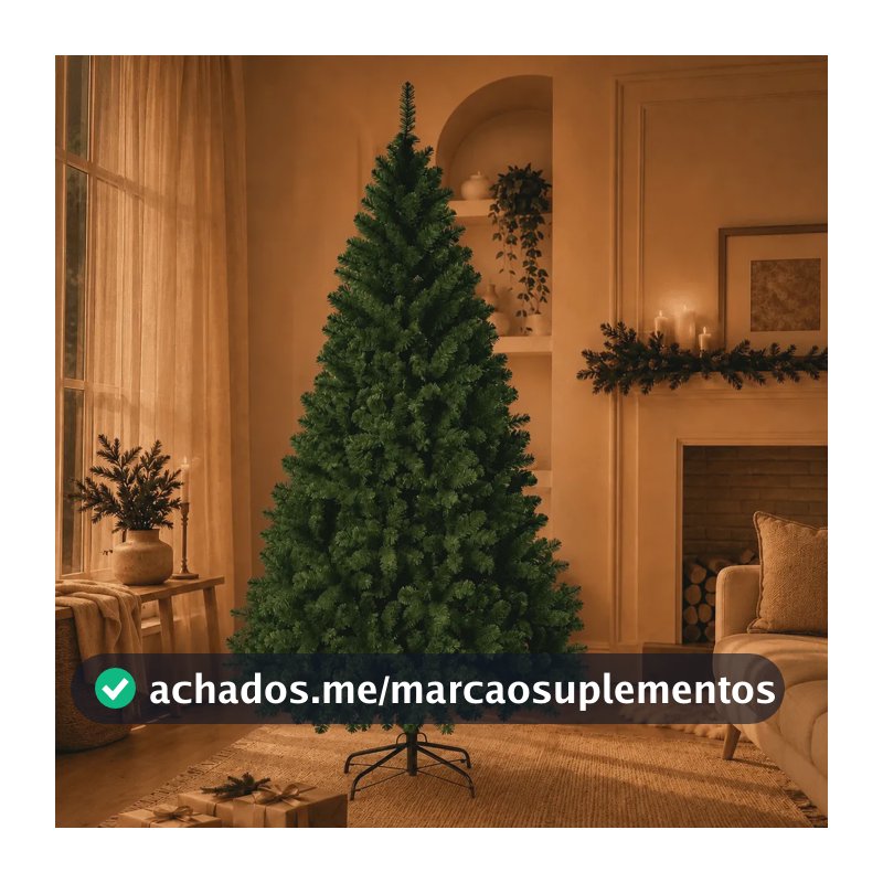 Árvore De Natal Premium Pinheiro Cheia Luxo 180cm 750 Galhos Cor Verde