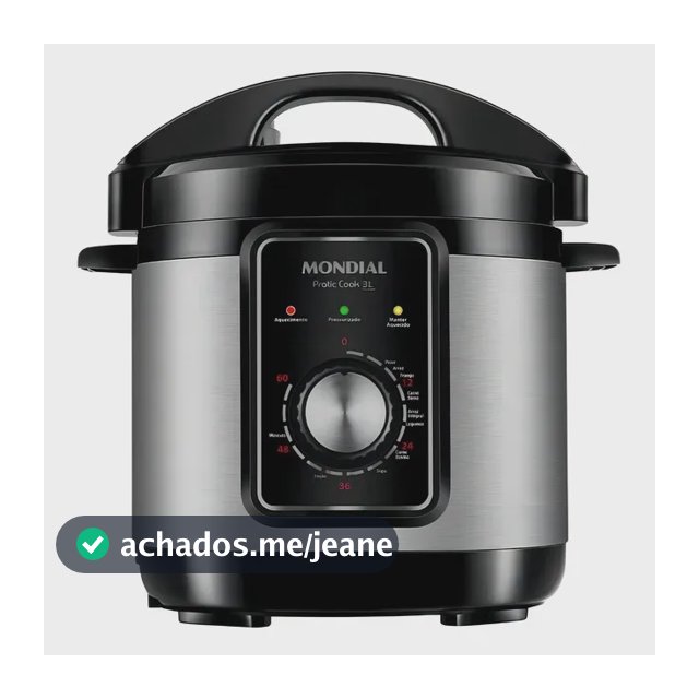 Panela De Pressão Elétrica Pratic Cook Pe-47-3l-i Mondial Frequência 60Hz