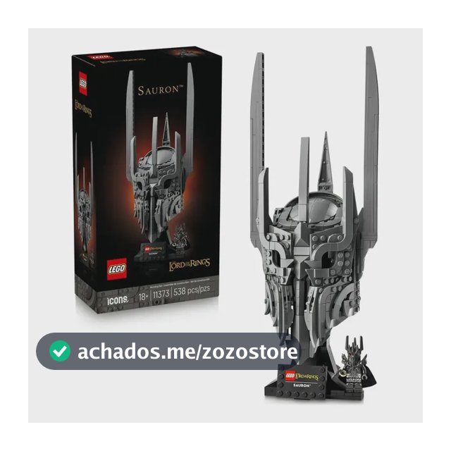 LEGO Icons O Senhor dos Anéis: Capacete do Sauron 11373; para fãs adultos e colecionadores