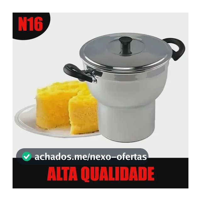 Cuscuzeiro Cinza 16cm Alumínio Antiaderente 1L Utiltop Panela