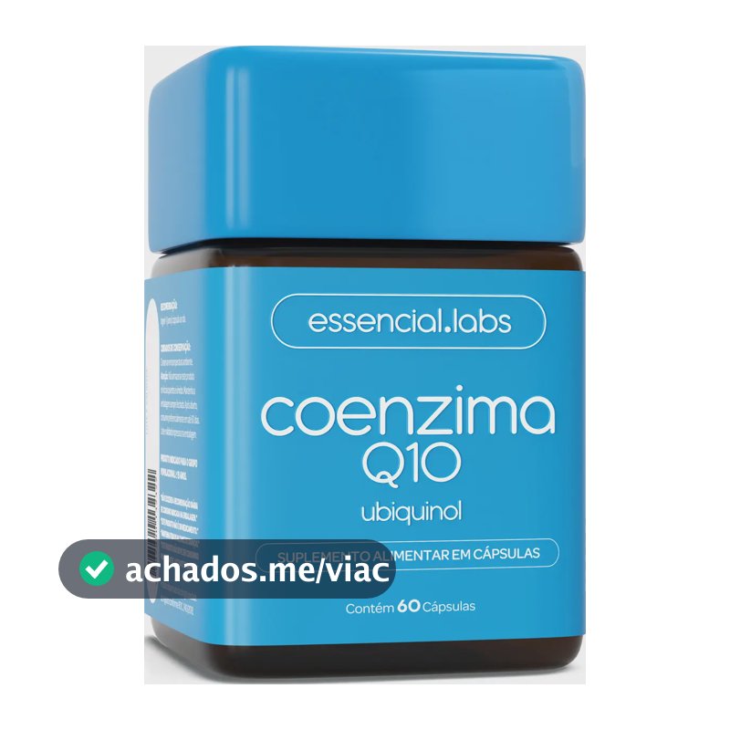 COENZIMA Q10 UBIQUINOL 100mg por Cápsula - 60 Cápsulas - Fórmula Concentrada com 100% de Pureza e Matéria-Prima Importada