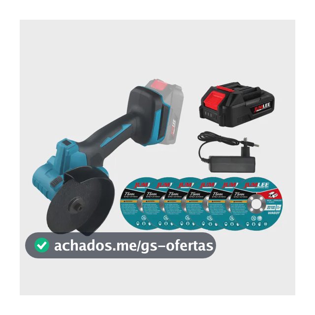Esmerilhadeira Lixadeira Angular 36v Brushless Sem Fio Azul-celeste 127/220v 50hz/60hz