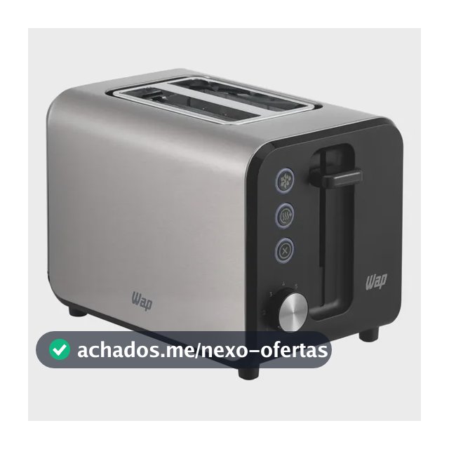 Torradeira Elétrica WAP WTE1 7 Níveis de Tostagem 900W 220V