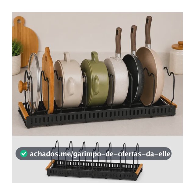 Organizador Ajustável Para Panelas, Tampas E Tábuas De Corte A|eatório