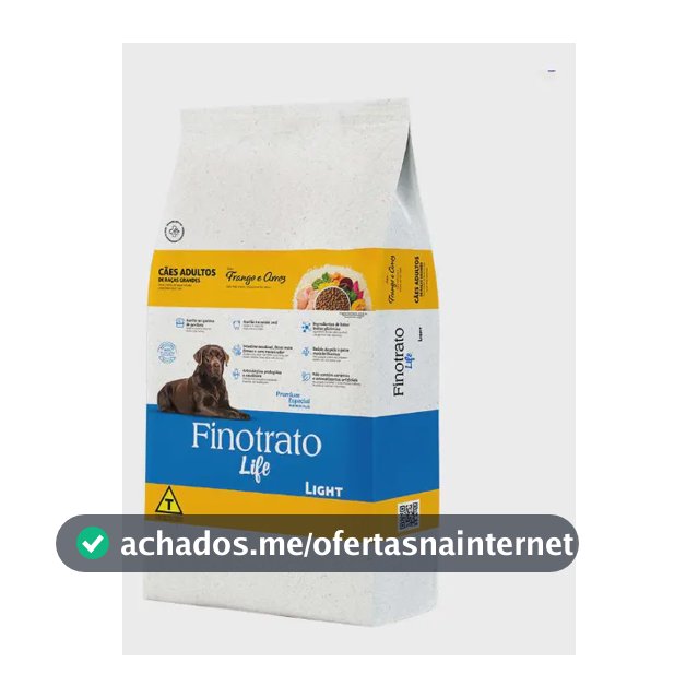 Ração Seca Cão Adulto Finotrato Life Frango e Arroz 15kg