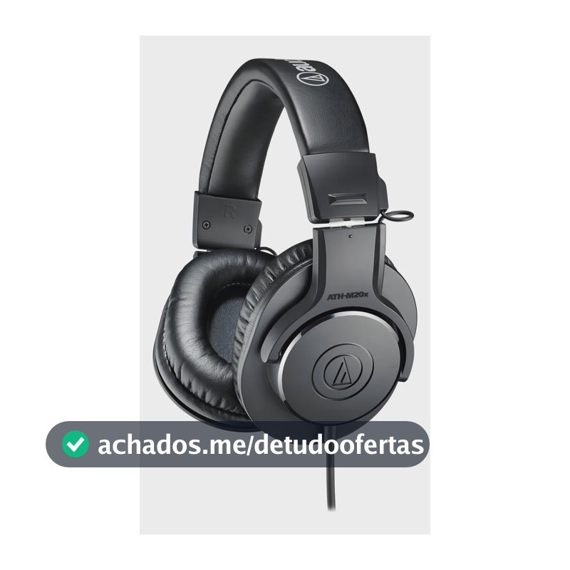 Fone Audio-technica M-series Ath-m20x Preto Estudio Preto