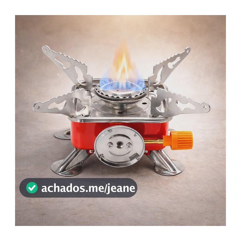 Fogareiro Dobrável Portátil Para Camping E Viagem Com Bolsa Trilha, Viagem, Estrada, Camping, Pescaria E Caminhoneiro