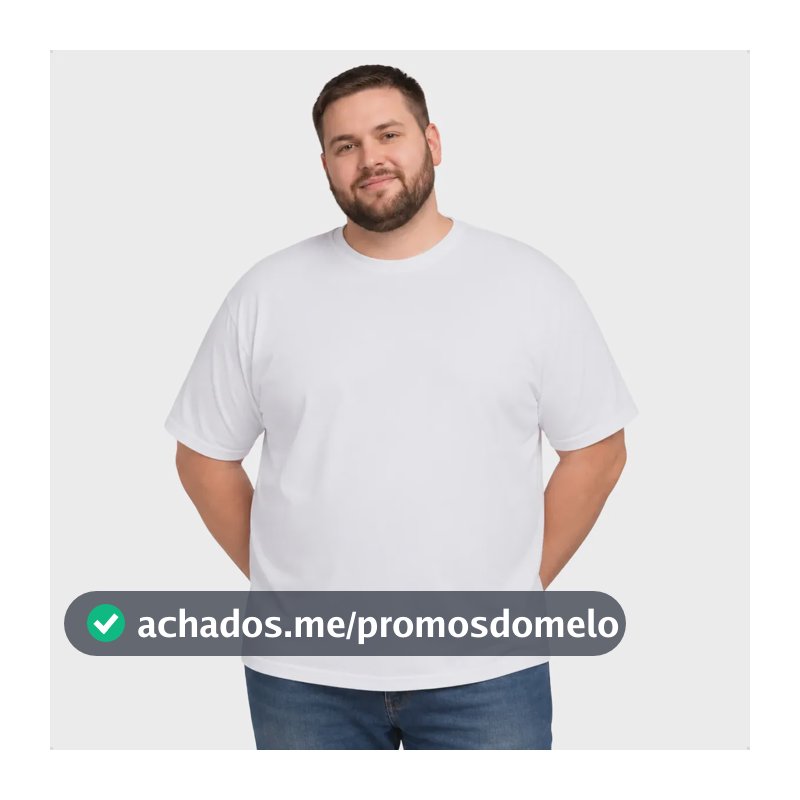Camiseta Básica Masculina Plus Size Extra Grande Algodão