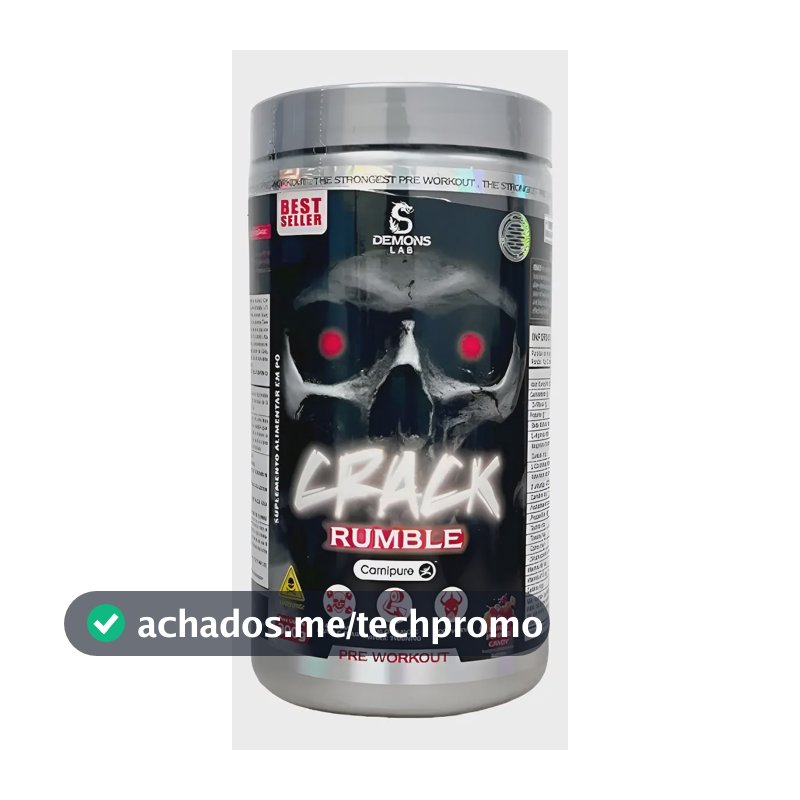 Pré Treino Demons Lab Crack Popping Candy 300g Sem Sabor 400mg Cafeína