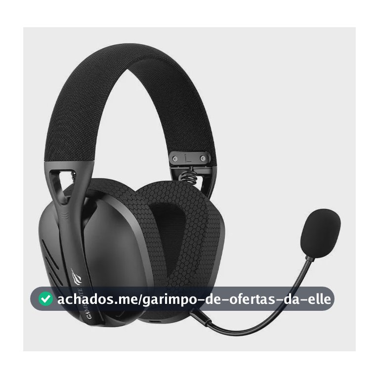 Headset Gamer Sem Fio Havit Fuxi H3 7.1 Surround Preto