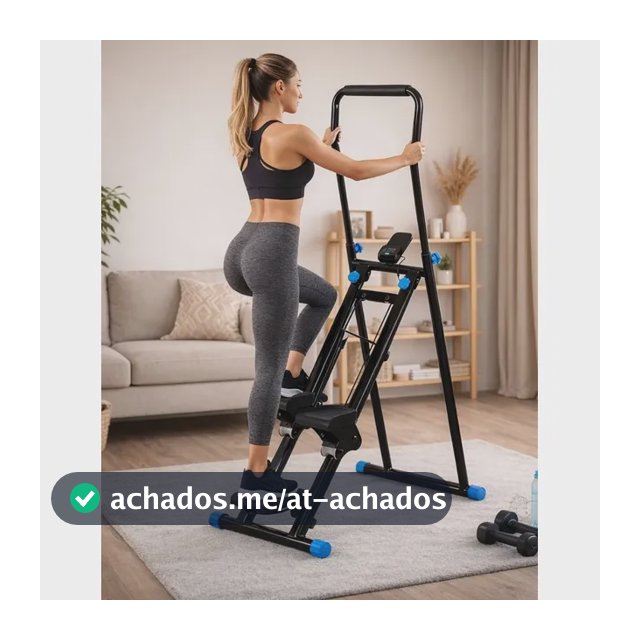 Simulador De Caminhada Escada Dobrável 130kg Treino Em Casa Preto