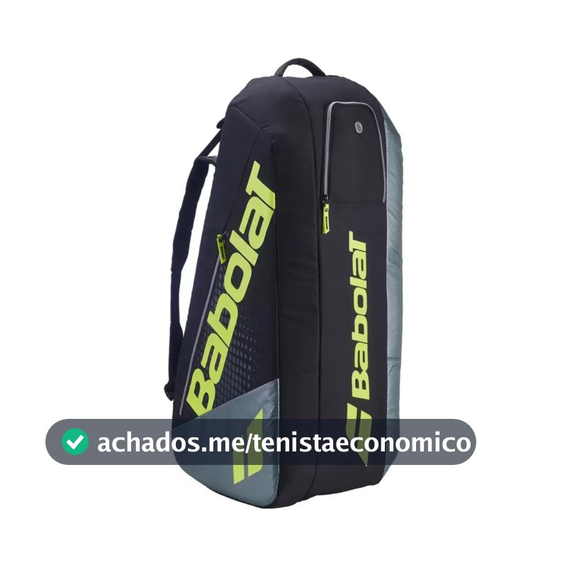 Raqueteira Babolat Classic Club Preta Com Alça Ajustável