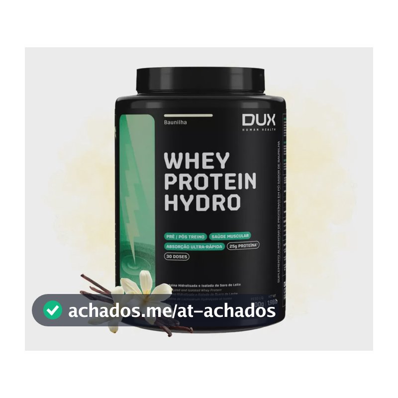 Whey Protein Hydro - Pote 900g Sabor Baunilha Baunilha