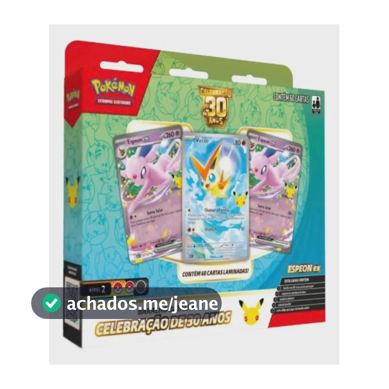 Baralho Batalha Pokémon Celebrações 30 Anos Espeon Ex Tcg