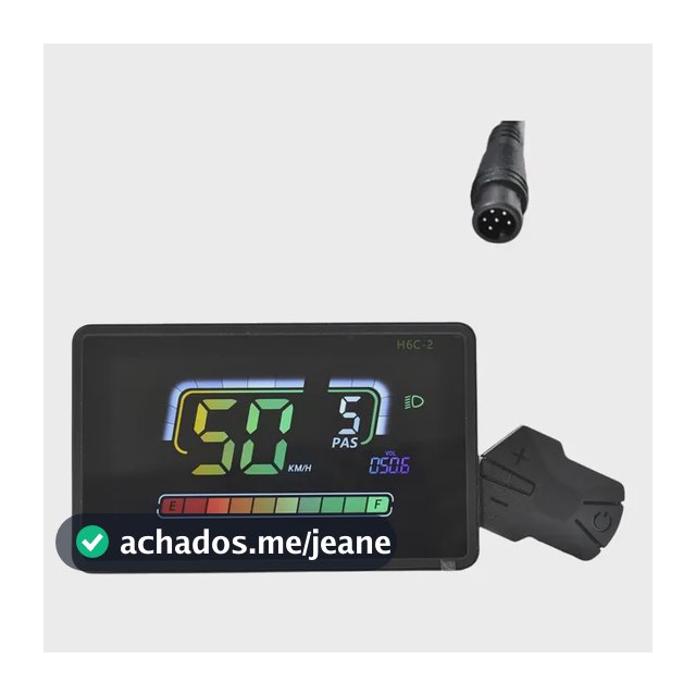 Medidor De Bicicleta Elétrica H6c-2 Com Display Lcd Velocíme