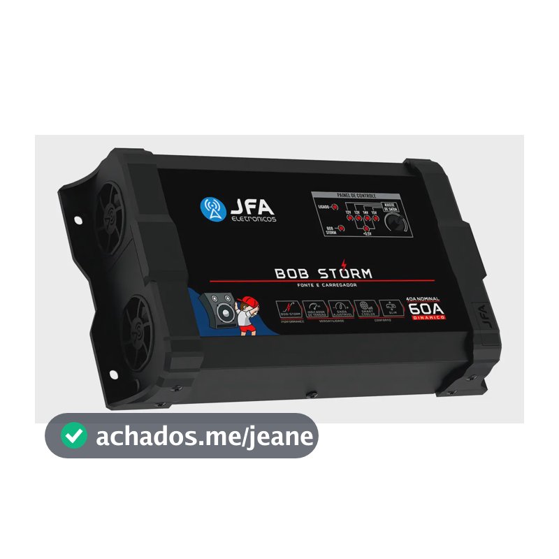 Fonte Carregador JFA Bob Storm 60A Bivolt Para Caixas Residenciais