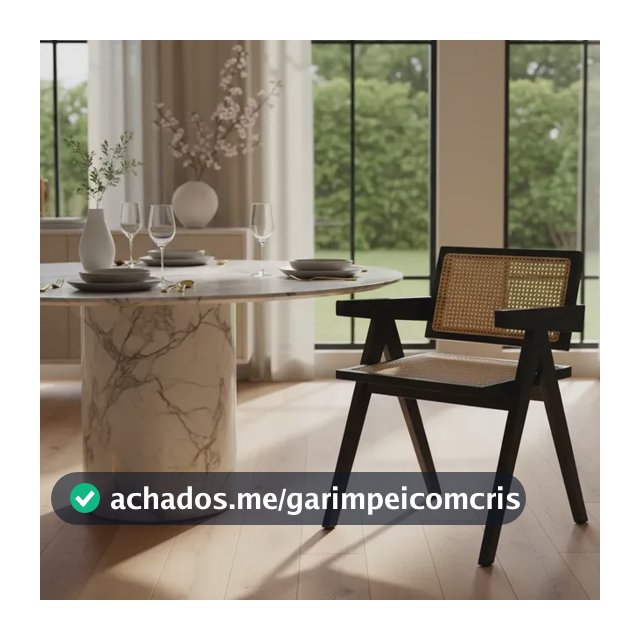 Cadeira De Jantar Rattan Natural E Bambu Com Detalhe Preto Arabesco Preto Cáqui