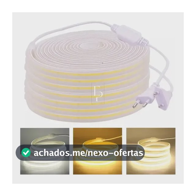 3m Mangueira Fita Led Cob 320 Leds Super Brilho + Conector Branco-quente 127v