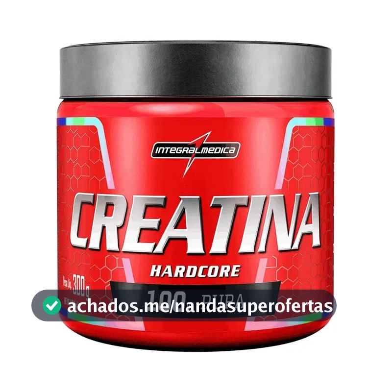 Creatina Integralmédica Monohidratada Hardcore em pó Sem sabor x 300g