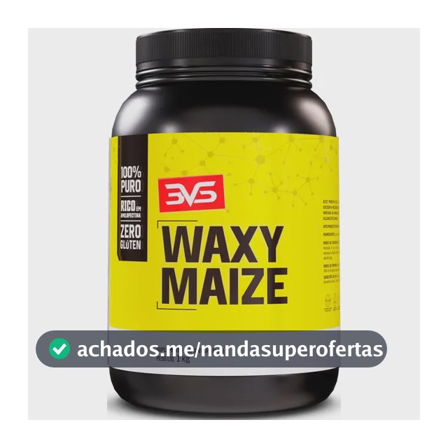 Waxy Maize Natural 1kg - 100% Puro Fonte de Carboidratos de baixo índice Glicêmico - Fornece níveis de energia constantes