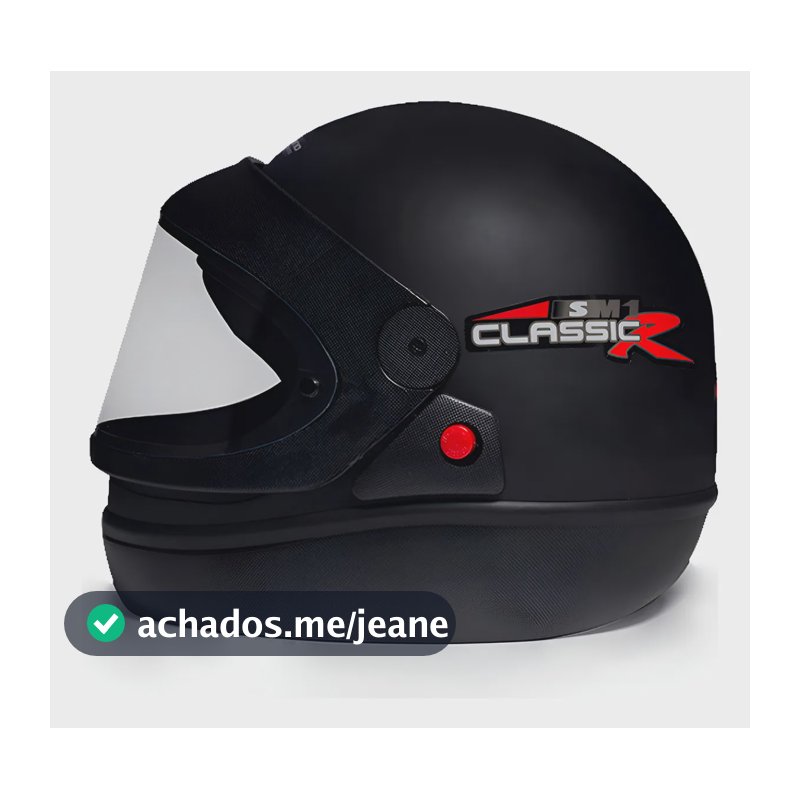Capacete Taurus San Marino Classic Preto Fosco Tamanho 60
