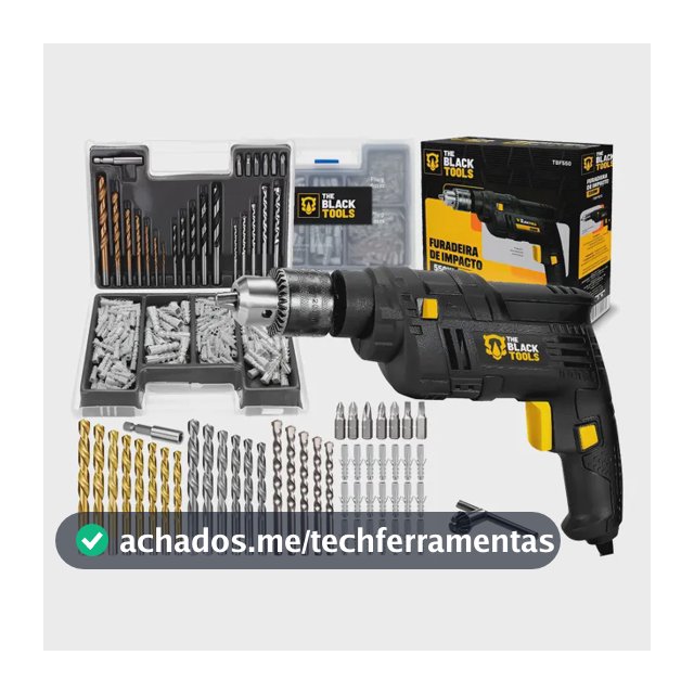 Furadeira De Impacto 3/8 Pol. 10mm 550w + Kit 300 Peças