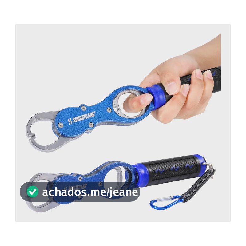 Sougayilang Balança 40lbs Alicate Pega Peixe Contenção Garra Cor Azul