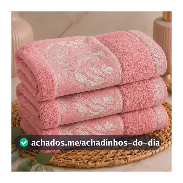 Jogo De Toalhas 3 Pçs Rosto Munique