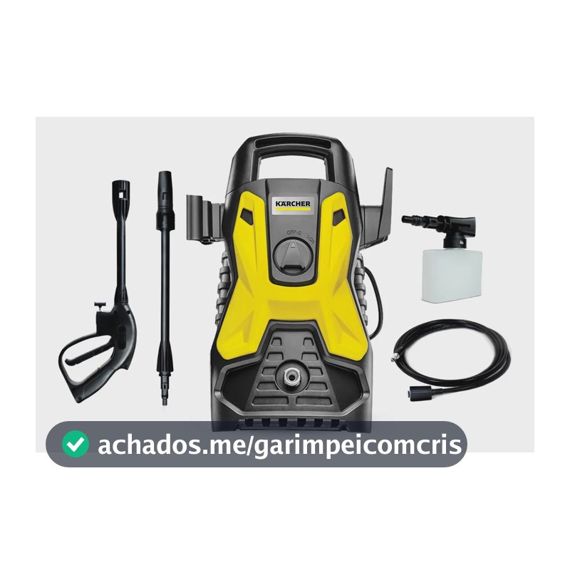 Lavadora De Alta Pressão Kärcher Prática Black 1500 Psi 1400w 300l/h Com Aplicador De Detergente E Lança Regulável
