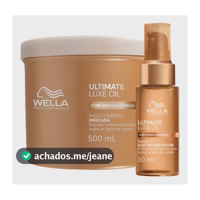 Kit Wella Professionals Ultimate Luxe Oil Máscara E Óleo P