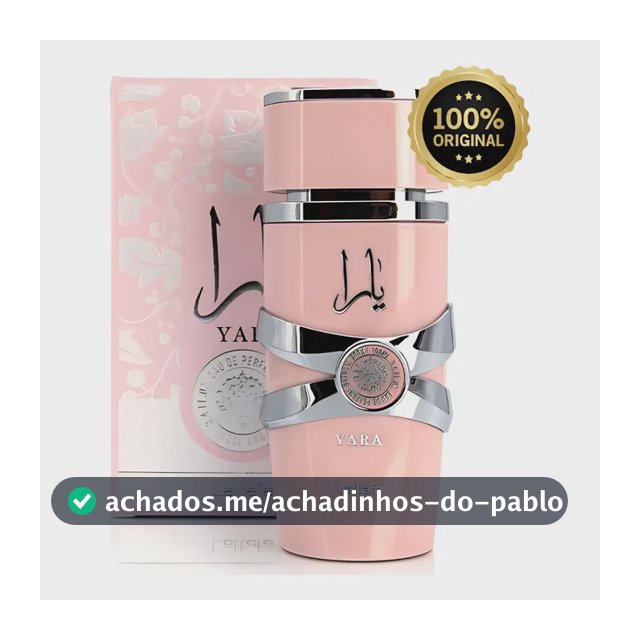 Perfume Árabe Feminino Yara Lattafa Eau De Parfum 100 Ml Original Lacrado