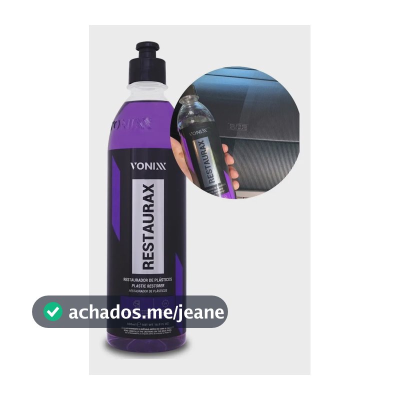Revitalizador de Plásticos Vonixx Restaurax 500mL Para-choque e Painéis