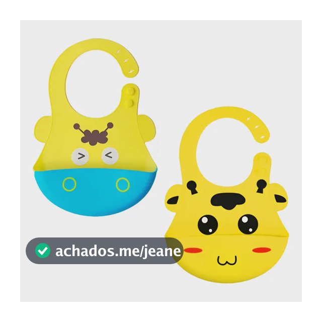 Kit Com 2 Babador De Silicone Gumy Com Pega Migalhas