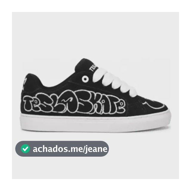 Tênis Tesla Hertz Art Black White Art Unissex Skate Original Preto 36 Br