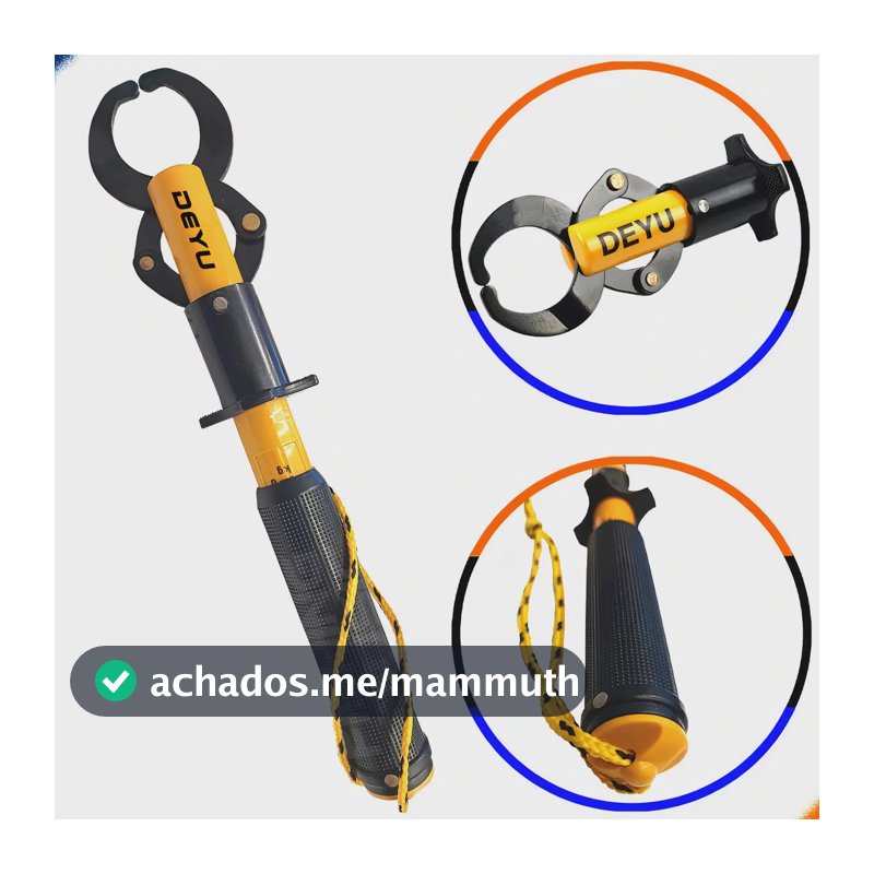 Alicate Pesca Deyu DY-01 Garra Balança Integrada 21kg Antiderrapante Amarelo