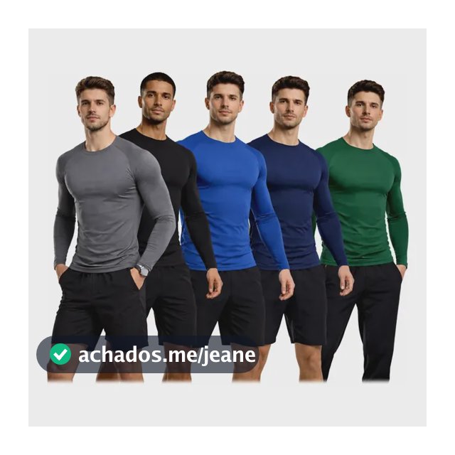 Kit 5 Camiseta Térmica Premium Segunda Pele Proteção Uv Dry