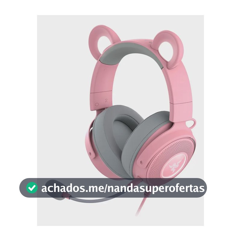 Headset Razer Kraken Kitty V2 Pro Usb Quartz - Rz0404510200 Rosa
